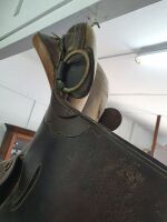 Leather Stock Saddle with Horn - 5