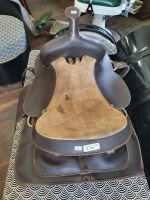 Fully Mounted Synthetic Leather Western Saddle - 3