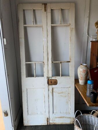 Pair of vintage French doors