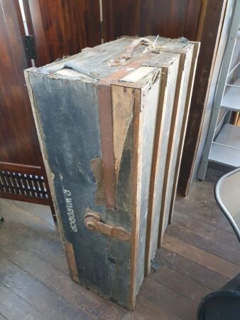 Vintage wooden trunk