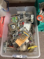 Miscellaneous hardware - mostly nails, screws, - 3