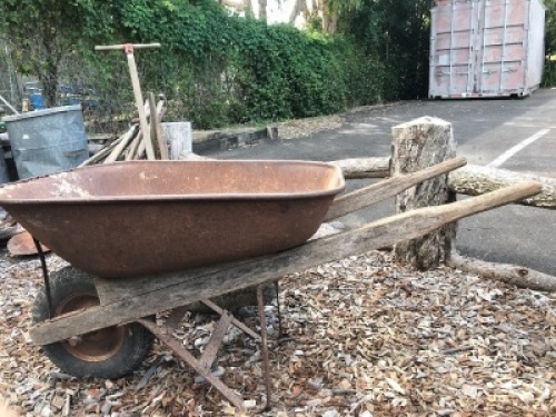 Vintage Wheelbarrow with Timber Arms