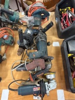 Row of electrical hand tools