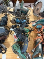 Row of electrical hand tools
