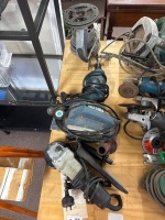 Row of electrical hand tools