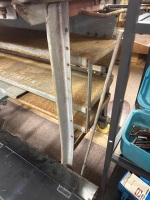 Steel workshop bench on casters with 2 vices and small anvil - 1200 x 690 x 970(H) - 3