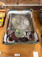 Assorted grinding and cutting disks + saw blades
