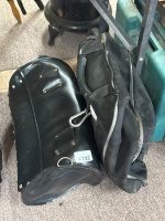Leather motorcycle bum pack + canvas backpack - 2
