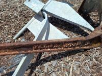 Large Galvanised Sand Anchor - shank needs straightening - Large Metal Plow Anchor - 2