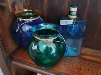 Hand made glass vases