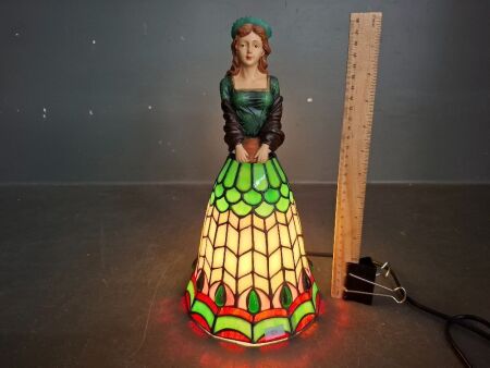 Vintage Lead Light Lady Lamp