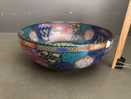Stunning Ceramic Hand Painted Asian Style Wash Basin