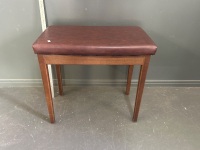 Wooden Piano Stool with Storage Compartment - 2