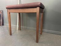 Wooden Piano Stool with Storage Compartment - 4