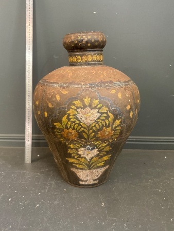 Vintage Floral Metal Melita Vase