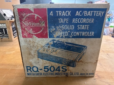 National 4 Track AC/Battery Tape Recorder Solid State Speed Controller RQ-504S