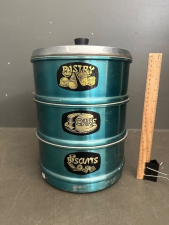 Retro Pastry + Cake + Biscuit Kitchen Canisters