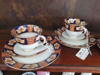 Set of 4 Antique Royal Albert Crown China Trios