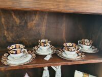 Set of 4 Antique Royal Albert Crown China Trios - 2