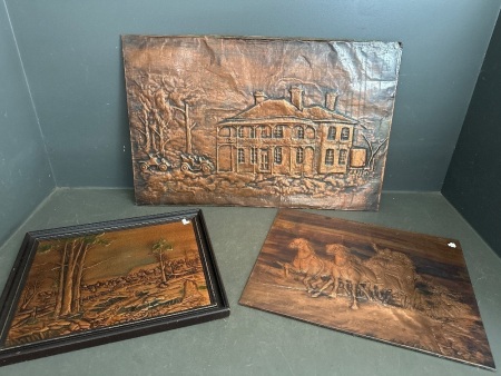 3 Copper Art Pictures