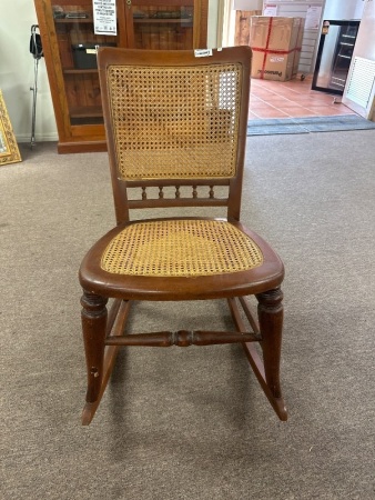 Wooden and Rattan Rocking Chair&nbsp;