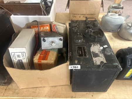 Radio Receiver BC-348-N Signal Corps US Army Serial 6087 plus Radio Equipment and Bulbs