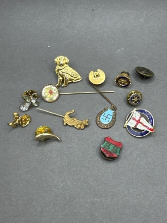 Assortment of Vintage Badges and Pins