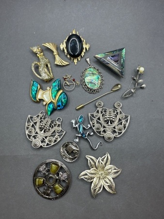 Collection of Vintage Brooches