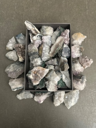 2kg of Amethyst and Quartz Crystal Clusters