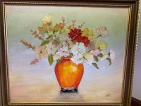 Still Life Oil on Board signed Cheryl - 2