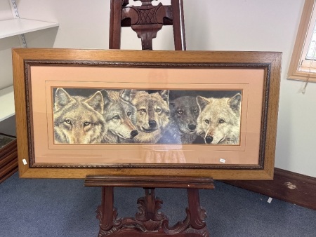 Judi E Rideout Wolf Print 1991