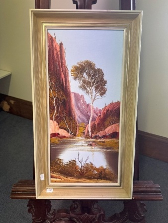 Henk Guth Oil on Board Ellerey Gorge