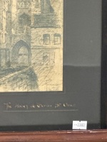Antique Reproduction Print The Abbey Saint Bertin France - 4