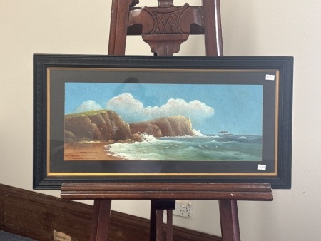 Steam Ship Away signed bottom right unknown media
