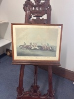 Antique Coloured Engraving Horse Racing La Course De Chevaux - 2