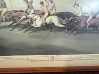 Antique Coloured Engraving Horse Racing La Course De Chevaux - 5