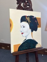 Geisha by Edwin Gunn Oil on Canvas - 3