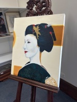 Geisha by Edwin Gunn Oil on Canvas - 4