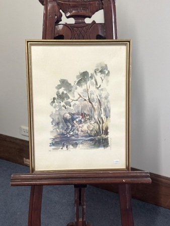 He grabbed them with glee by Gladys Blundell Water Colour