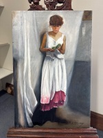 Holding the Grapes Oil on canvas by OJ Harrison