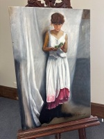 Holding the Grapes Oil on canvas by OJ Harrison - 4