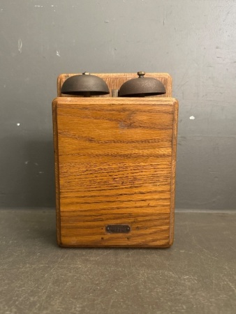 Vintage Wooden Crank Telephone Machine turned into Wooden Box