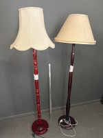 2x Large Floor Lamps - 2