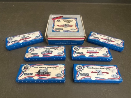 6x Great American Story Part 2 Limited Edition Collector Item Knives