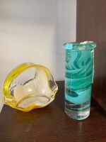 2 x art glass pieces - 2