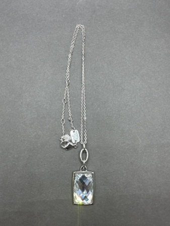 Possibly Silver and Crystal Necklace