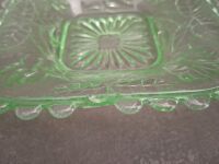 5x Uranium Glass Saucers - 4