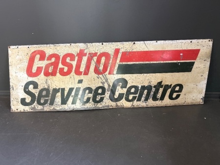 Tin Castrol Service Centre Sign