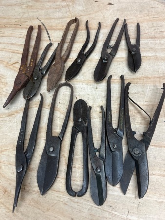 Assorted Heavy Duty Vintage Tin Snips