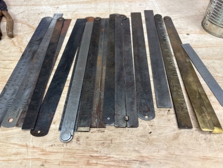 Assorted Rulers inc 2x Rabone Brass Folding Rules